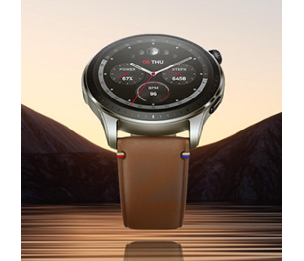 Amazfit GTR 4 Vintage Brown  Leather - 1204780 - zdjęcie 2